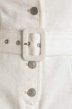 TAKE THE LEAD WHITE WOVEN ROMPER Flying Tomato