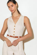EVERYDAY ESSENTIAL WOVEN JUMPSUIT Flying Tomato