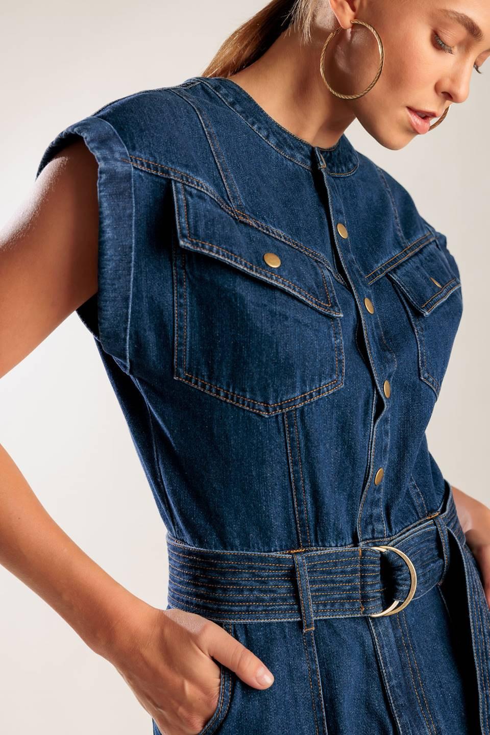 A LITTLE BIT OF THIS DENIM ROMPER Flying Tomato