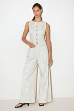 COFFEE RUN STRIPED WOVEN PANTS Flying Tomato