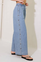 RIVERSIDE SIPS LIGHT INDIGO CHAMBRAY PANTS Flying Tomato