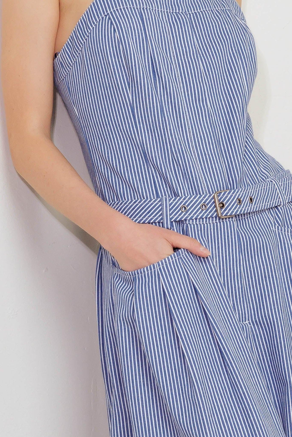 FRESH PETAL BLUE WOVEN JUMPSUIT Flying Tomato