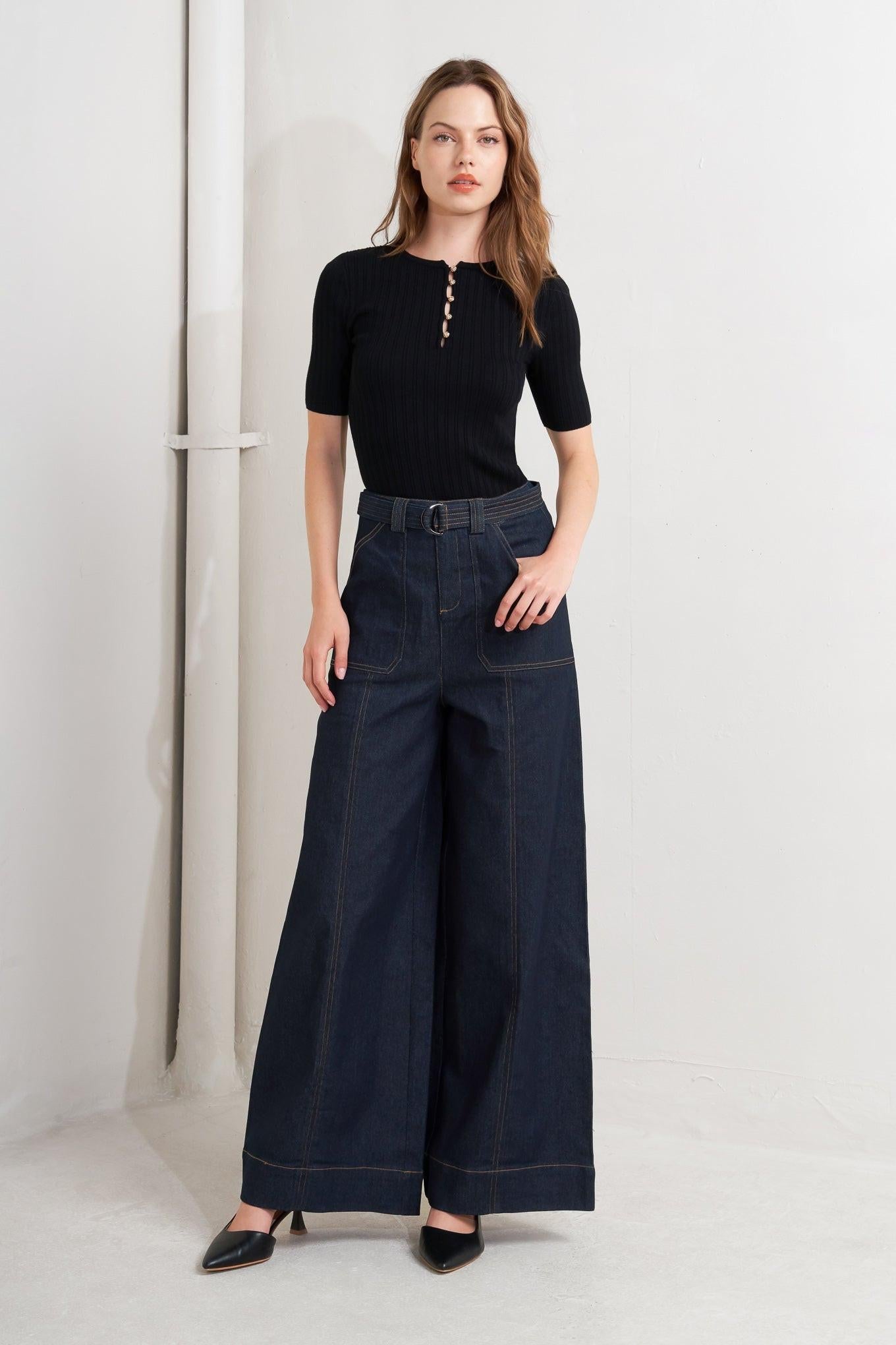 URBAN PANEL DENIM PANTS Flying Tomato