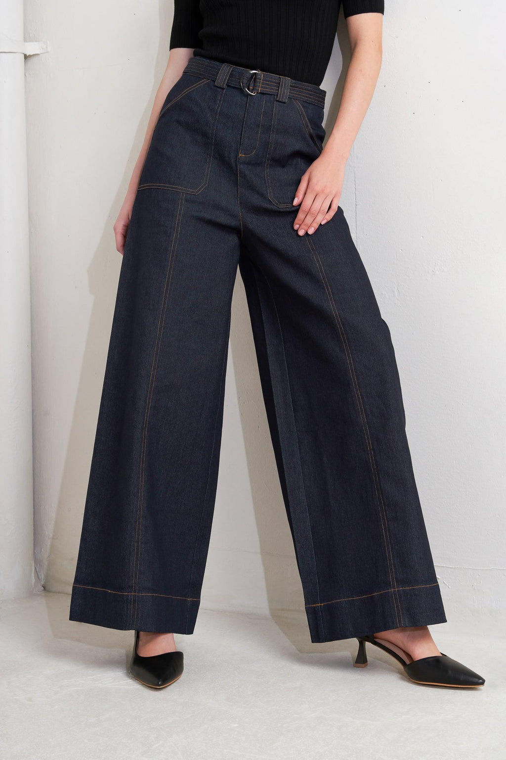URBAN PANEL DENIM PANTS Flying Tomato