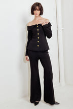 MODERN FLOW BLACK WOVEN PANTS Flying Tomato