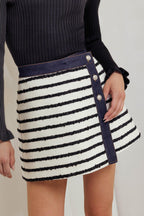 BONJOUR STRIPE WOVEN SKORT Flying Tomato