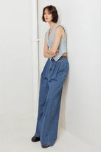WESTERN RIVET DENIM PANTS Flying Tomato