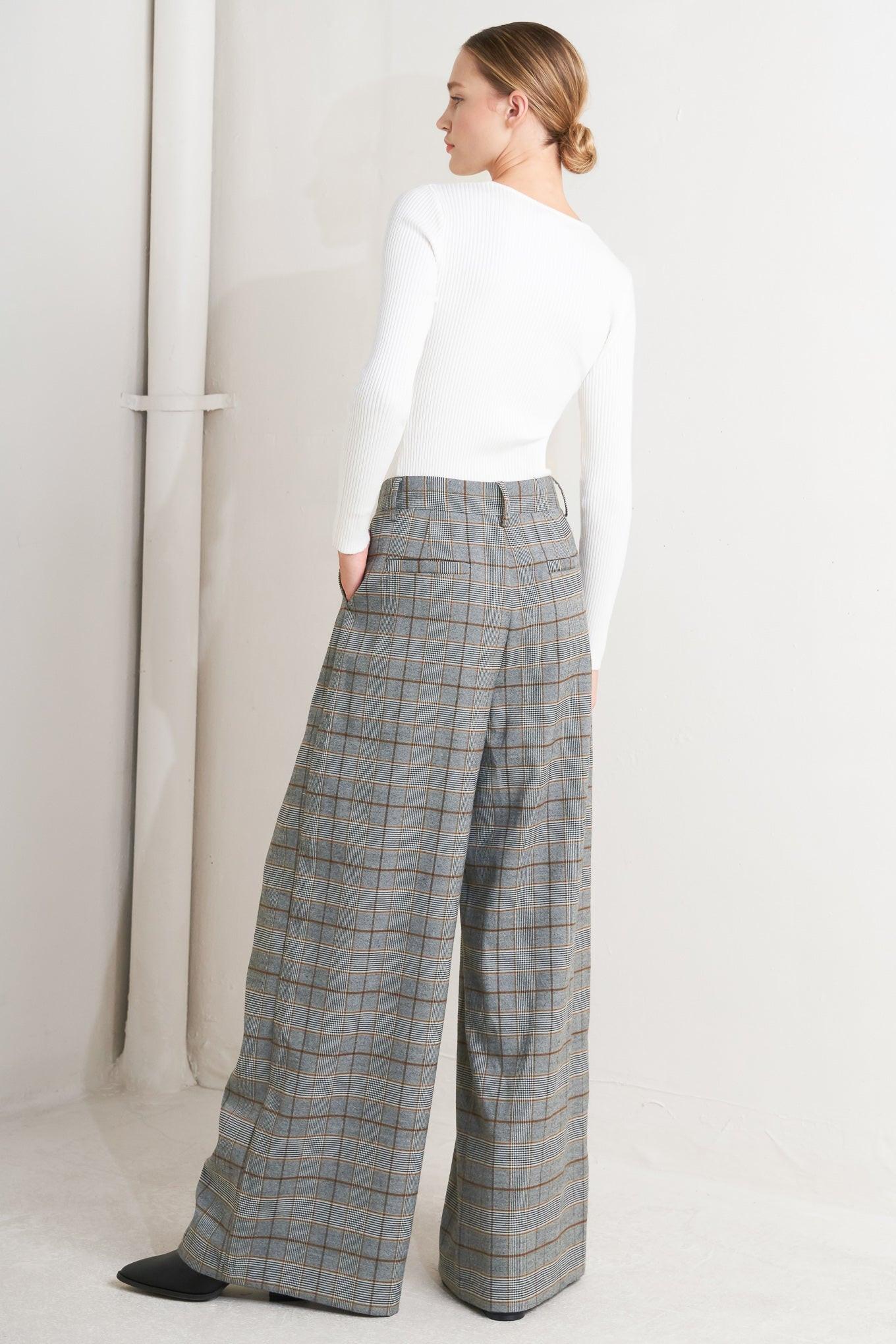 NEW AGE WOVEN PLAID PANTS Flying Tomato