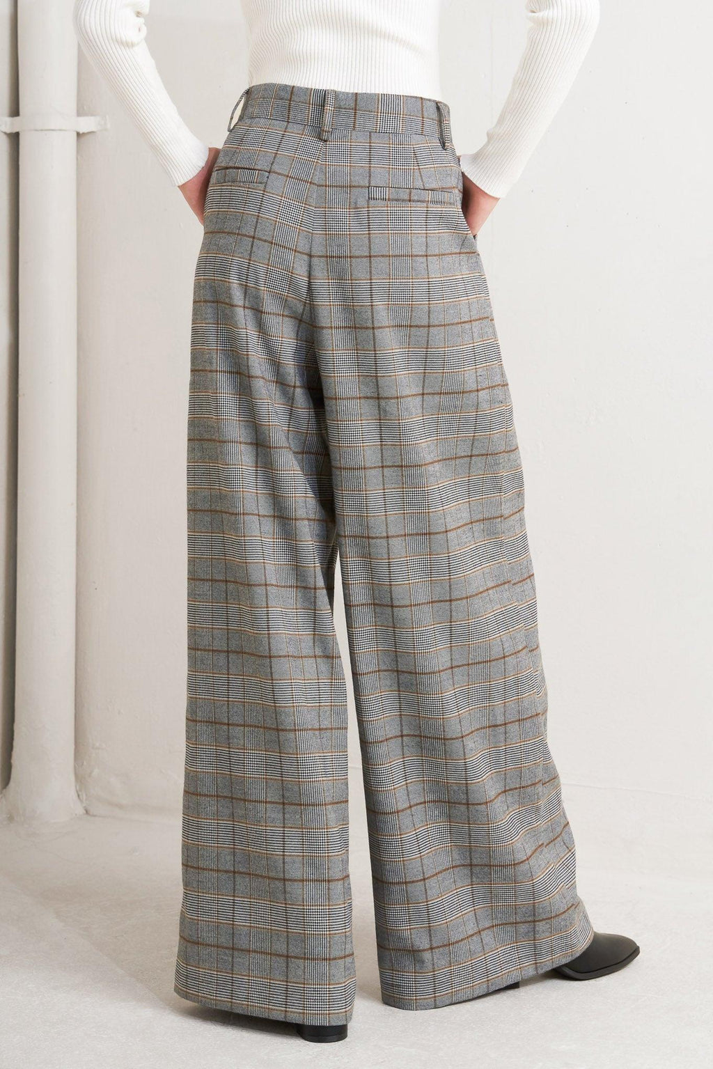 NEW AGE WOVEN PLAID PANTS Flying Tomato