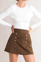 HERITAGE UTILITY FAUX SUEDE SKORT Flying Tomato