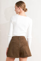 HERITAGE UTILITY FAUX SUEDE SKORT Flying Tomato