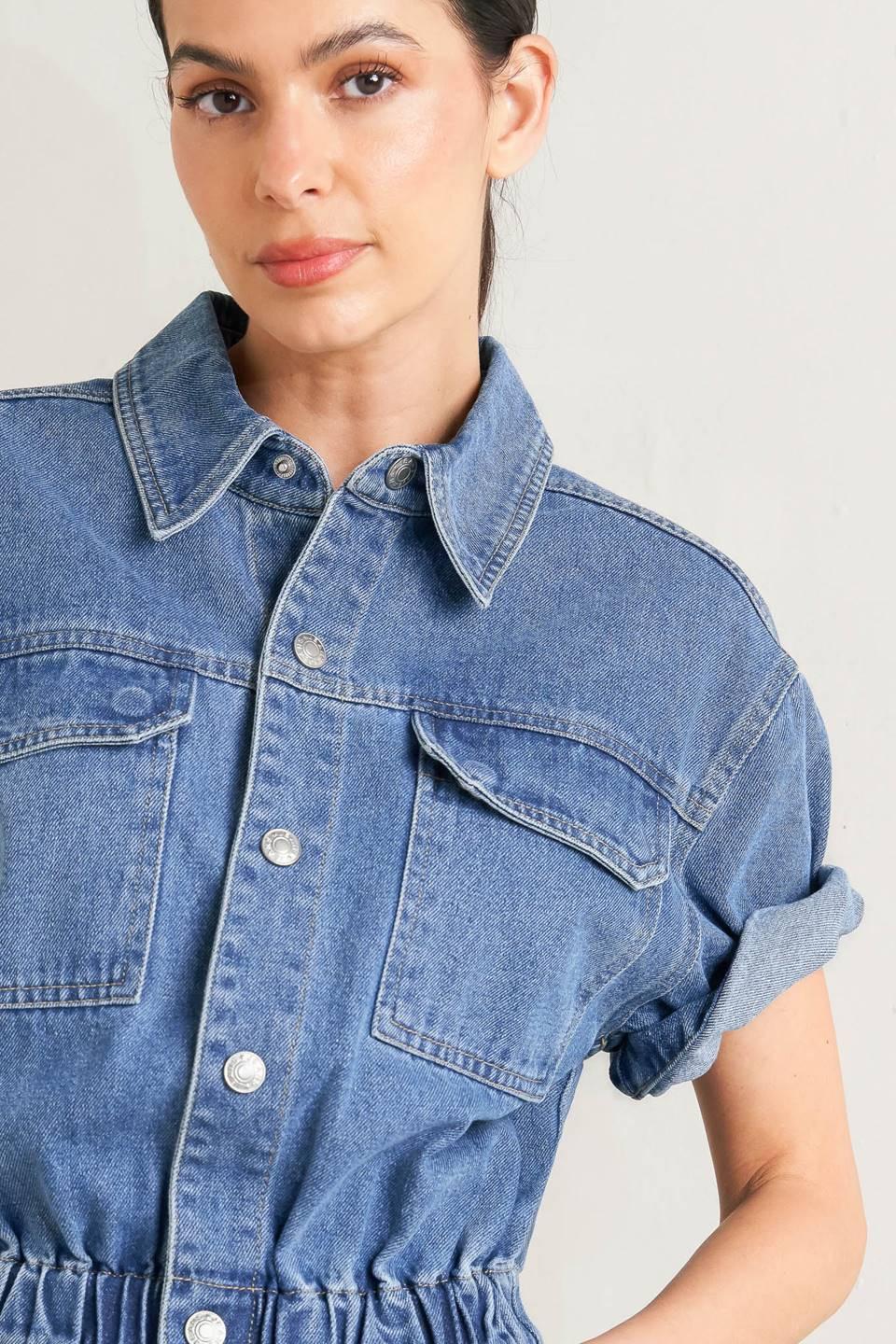 RELAX UTILITY DENIM JUMPSUIT Flying Tomato