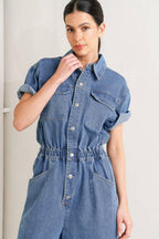 RELAX UTILITY DENIM JUMPSUIT Flying Tomato