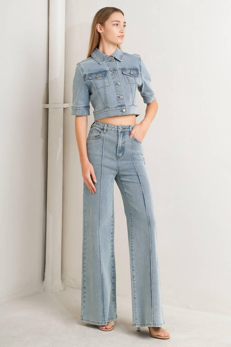 MODERN NEUTRAL DENIM PANTS Flying Tomato