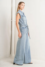 ON MY WAY DENIM JUMPSUIT Flying Tomato