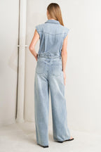 ON MY WAY DENIM JUMPSUIT Flying Tomato