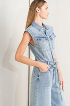 ON MY WAY DENIM JUMPSUIT Flying Tomato