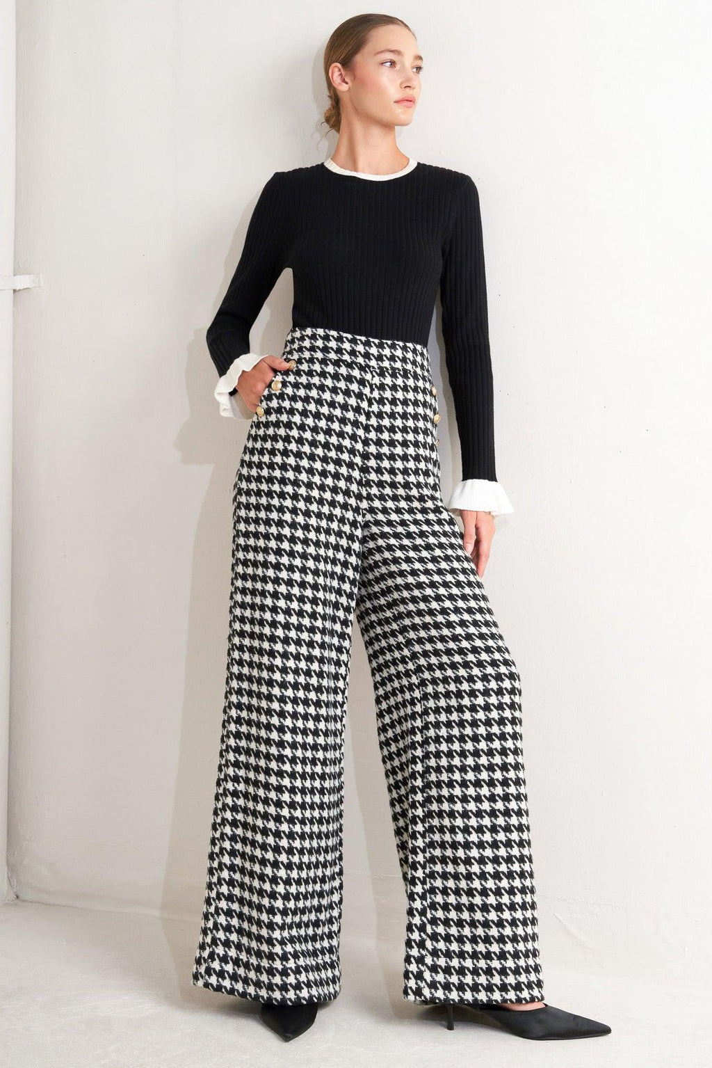 METRO ICON WOVEN HOUNDSTOOTH PANTS Flying Tomato