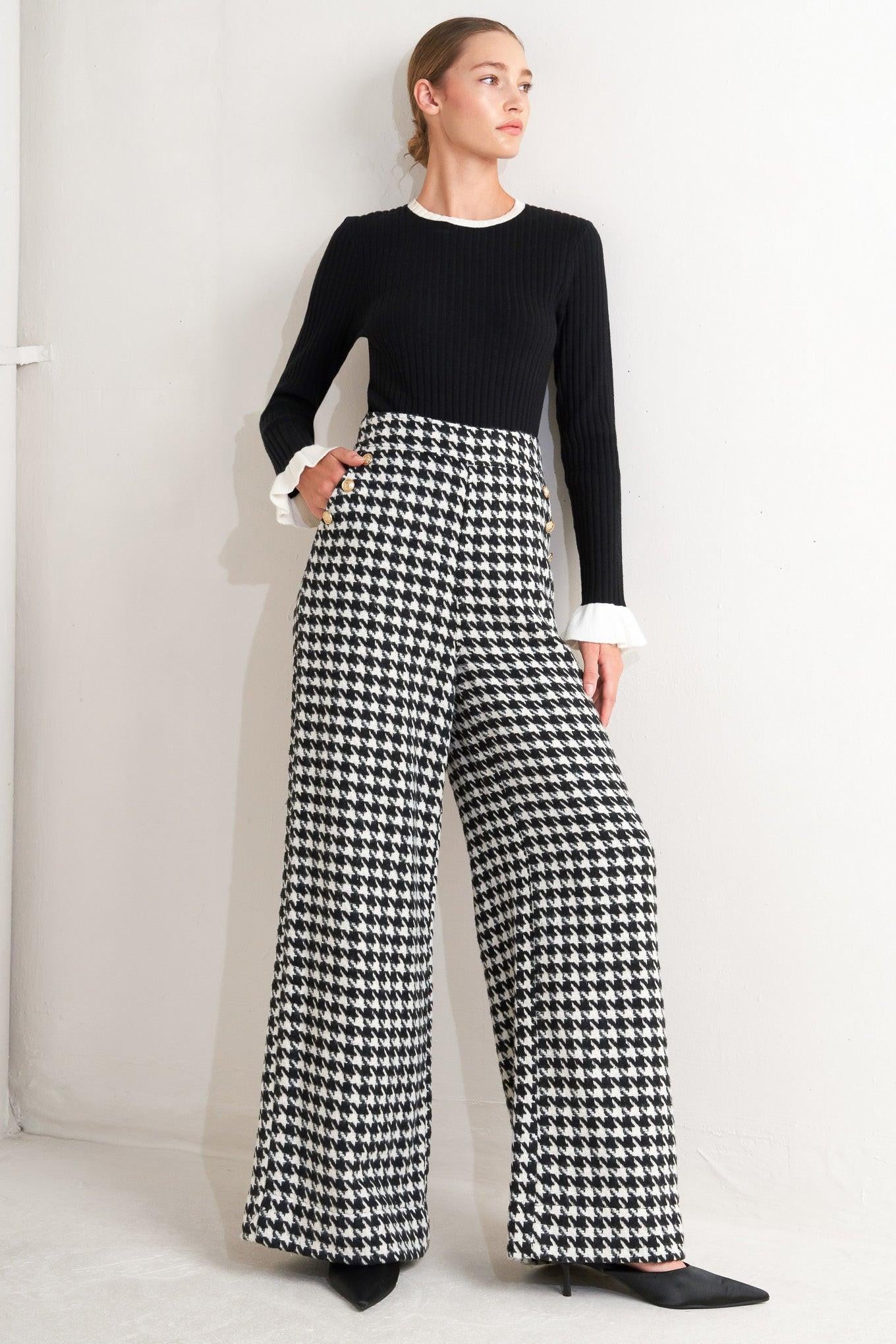 METRO ICON WOVEN HOUNDSTOOTH PANTS Flying Tomato