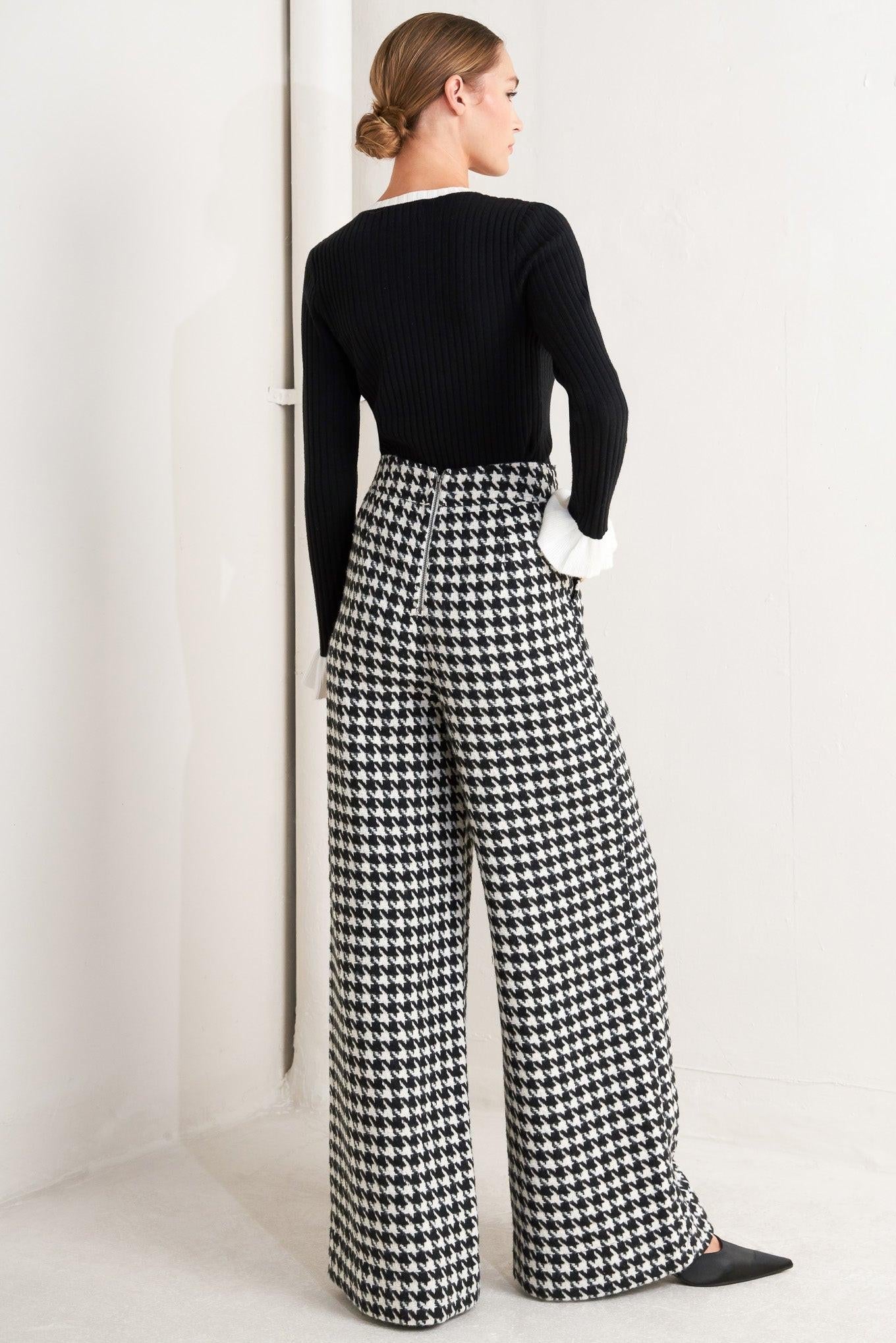 METRO ICON WOVEN HOUNDSTOOTH PANTS Flying Tomato