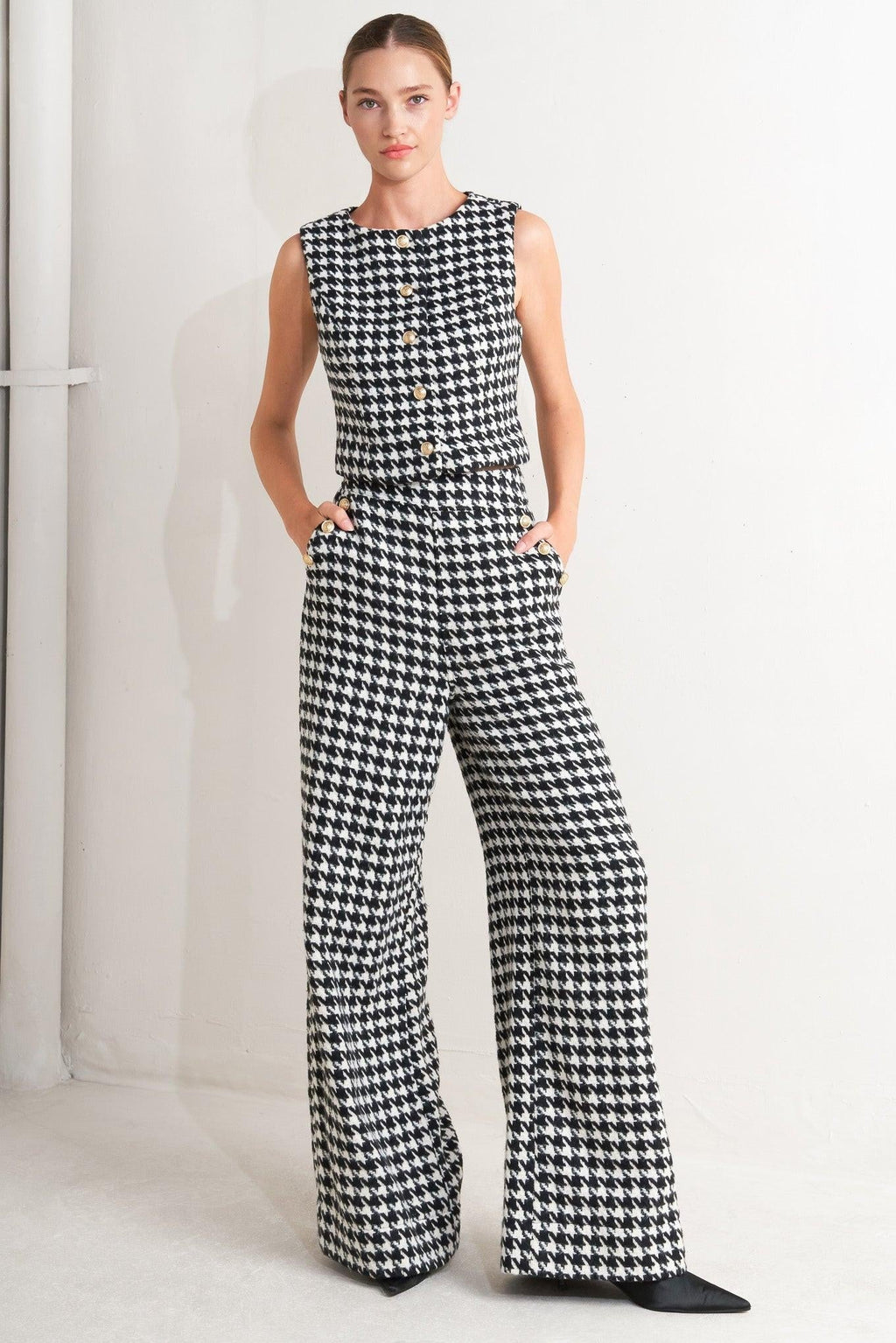 METRO ICON WOVEN HOUNDSTOOTH PANTS Flying Tomato