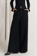 PRESTIGE VOLUME BLACK WOVEN PANTS Flying Tomato