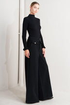 PRESTIGE VOLUME BLACK WOVEN PANTS Flying Tomato