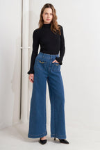 TIMELESS BLUE DENIM PANTS Flying Tomato