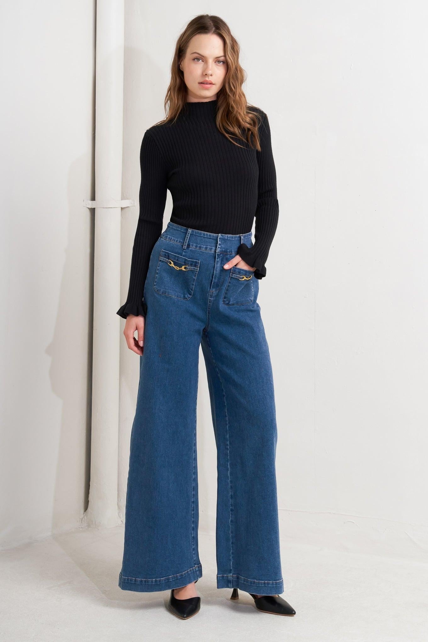 TIMELESS BLUE DENIM PANTS Flying Tomato