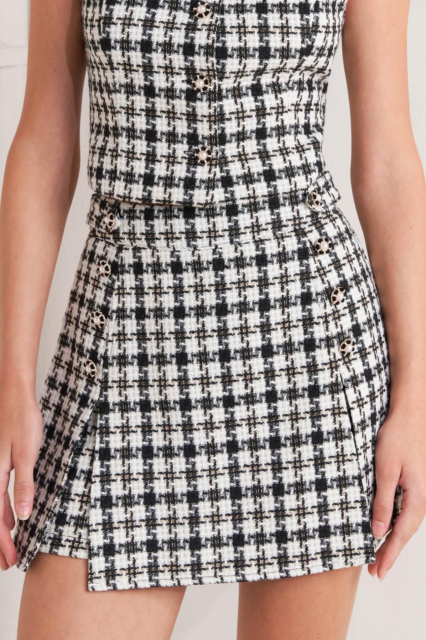 MONA CHECK TWEED SKORT Flying Tomato