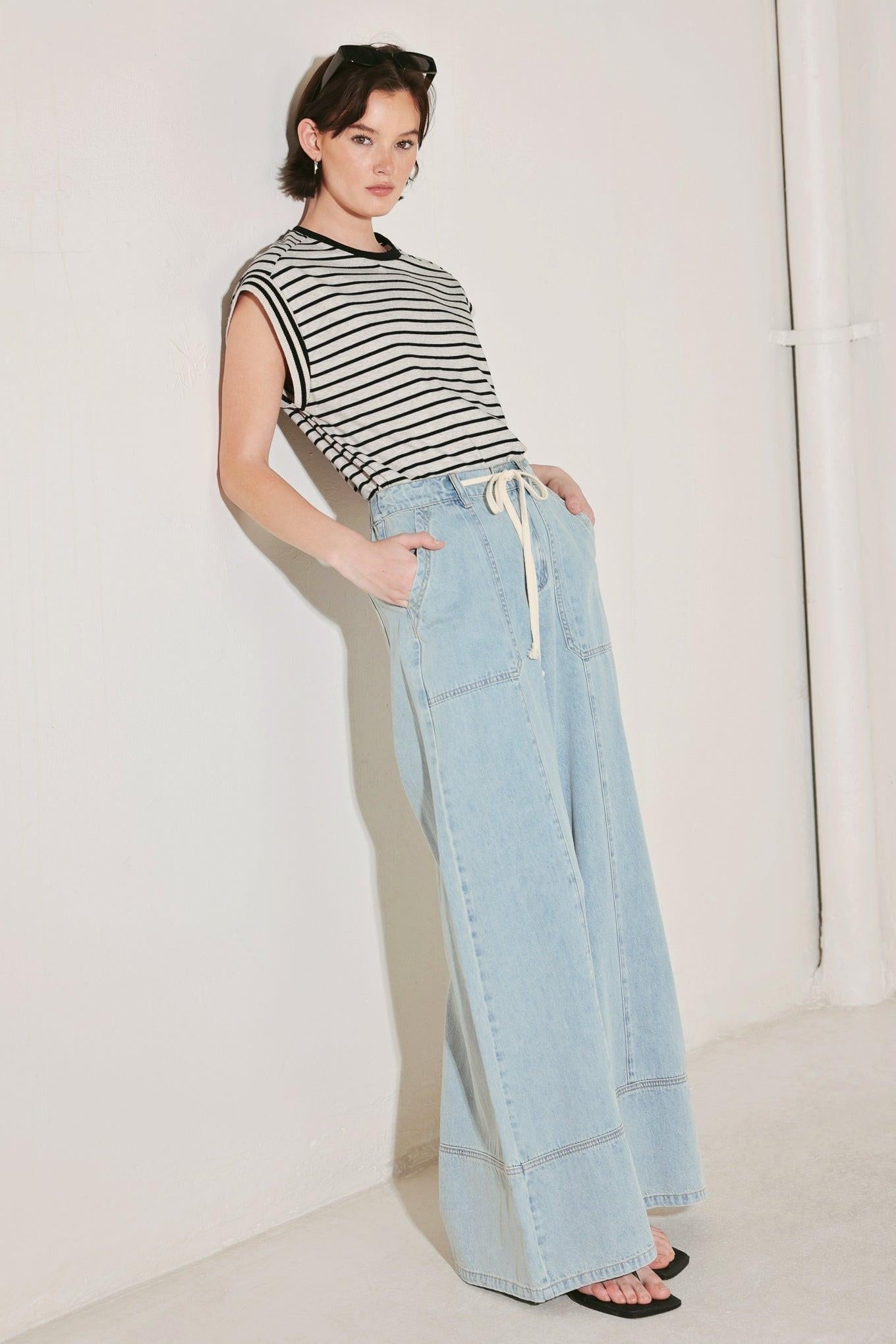 WEEKEND SOUNDTRACK DENIM PANTS Flying Tomato