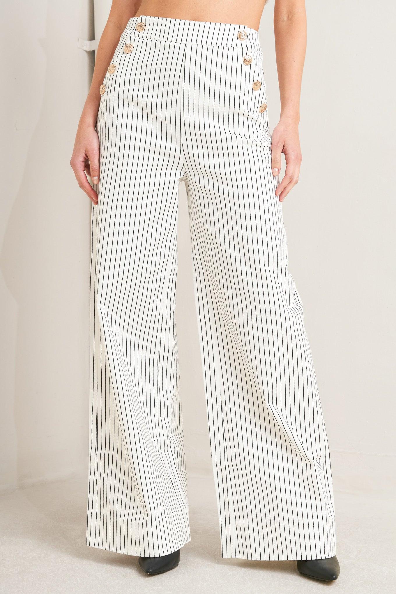 EFFORTLESS FORM STRIPE WOVEN PANTS Flying Tomato
