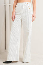 EFFORTLESS FORM STRIPE WOVEN PANTS Flying Tomato