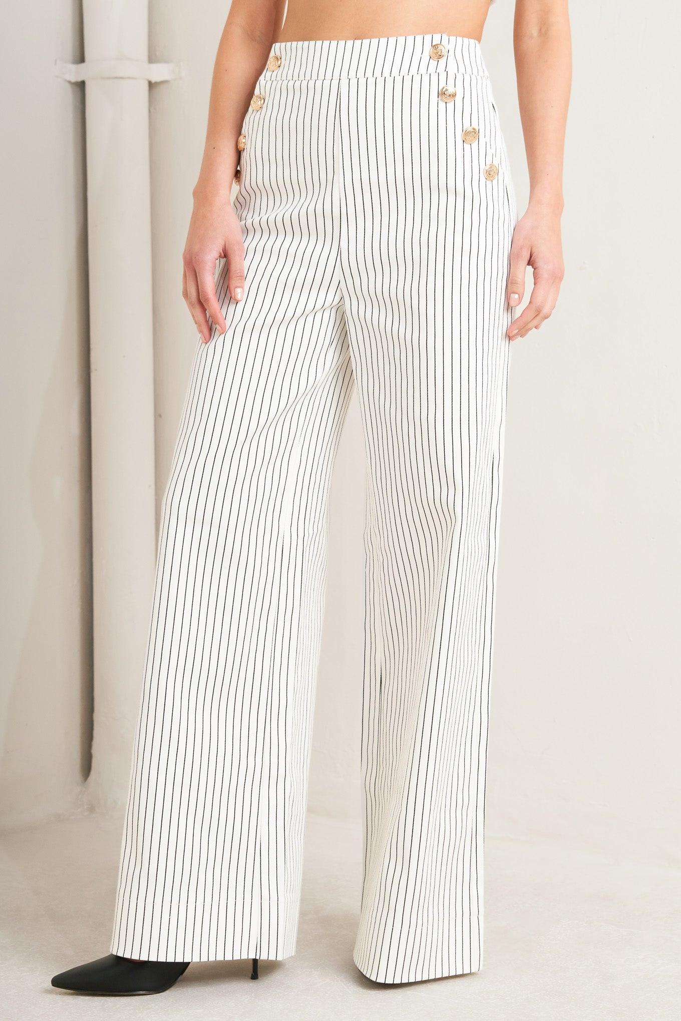 EFFORTLESS FORM STRIPE WOVEN PANTS Flying Tomato