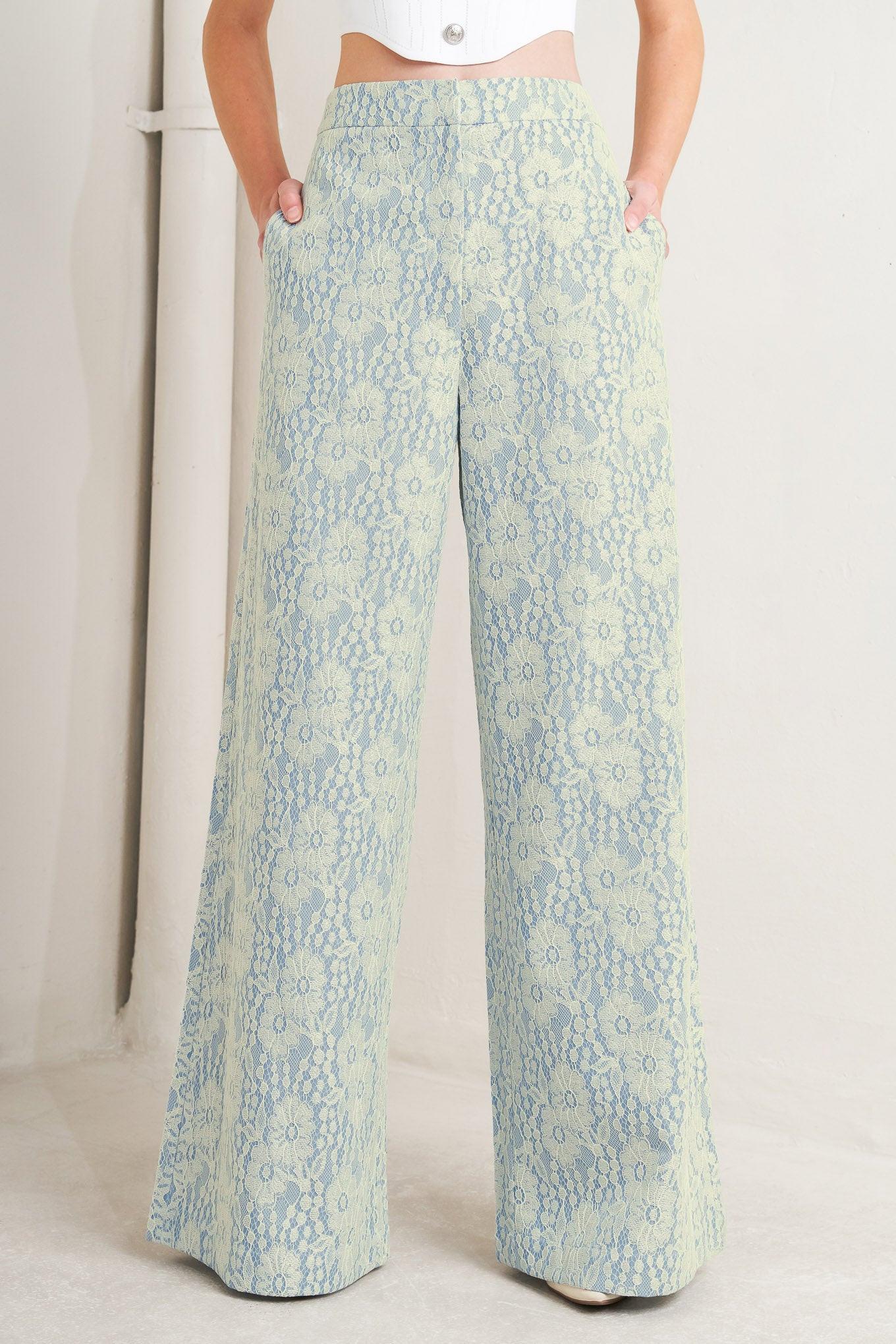 EASY ELEGANCE WOVEN LACE PANTS Flying Tomato