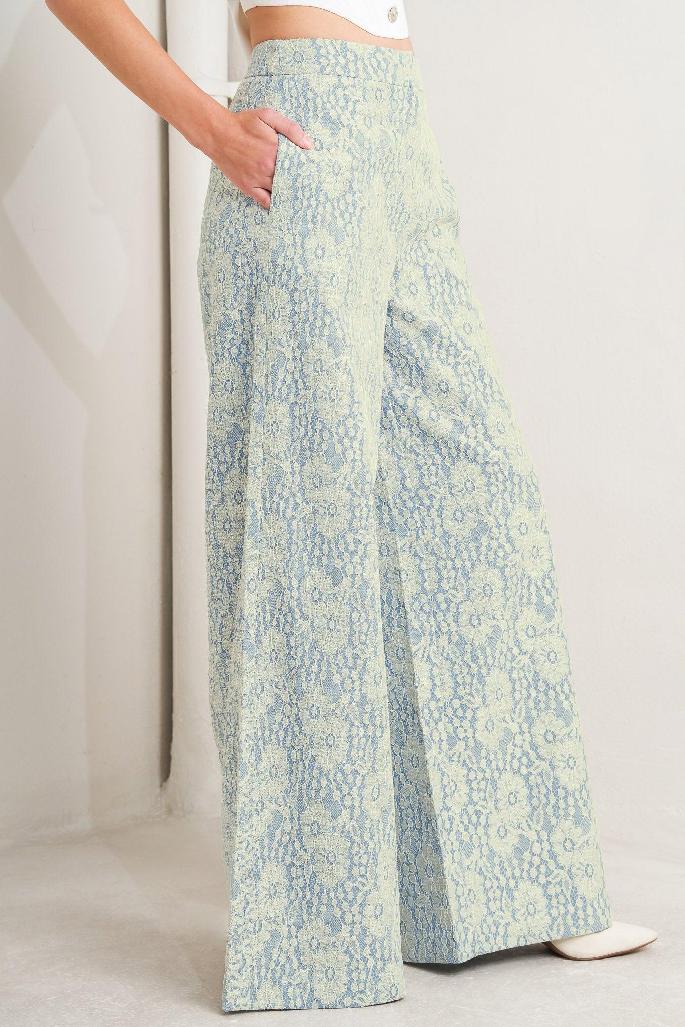 EASY ELEGANCE WOVEN LACE PANTS Flying Tomato