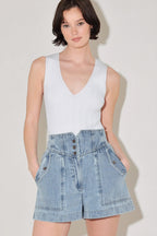 SUNLIT DENIM MOMENT SHORTS Flying Tomato