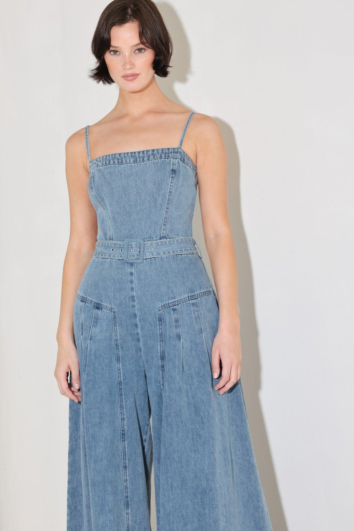 [PREORDER] COASTAL CONFIDENCE DENIM JUMPSUIT Flying Tomato