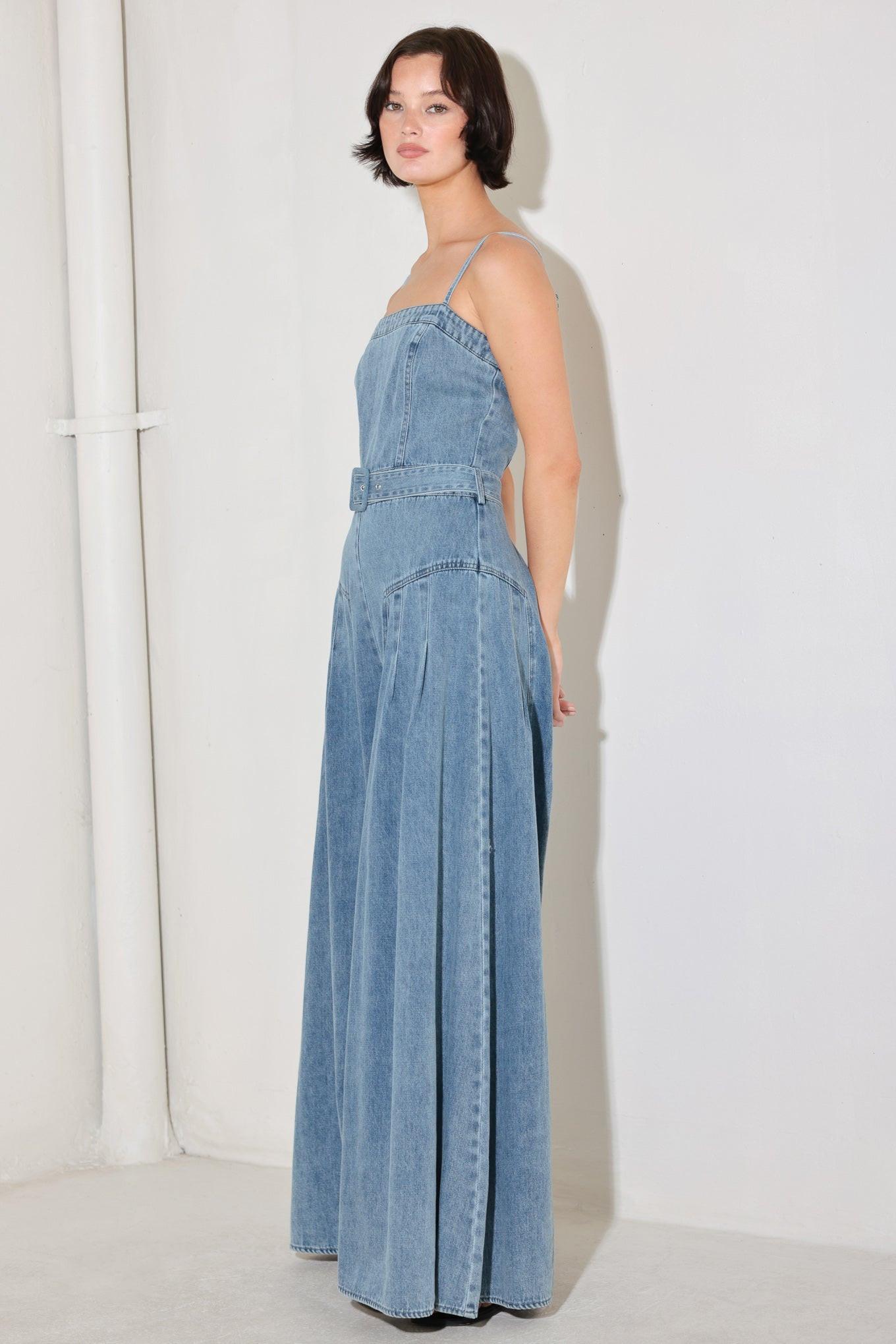 [PREORDER] COASTAL CONFIDENCE DENIM JUMPSUIT Flying Tomato