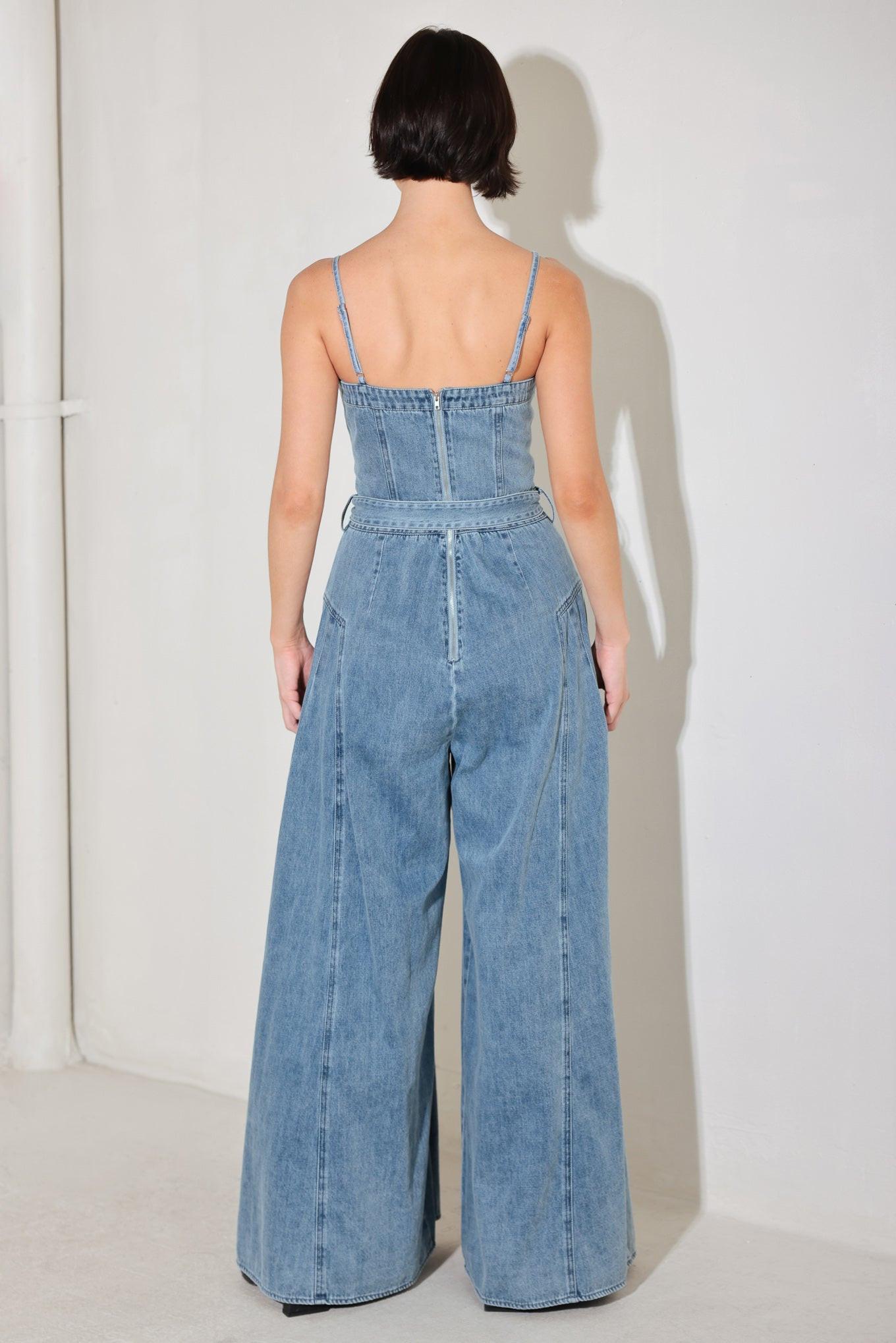 [PREORDER] COASTAL CONFIDENCE DENIM JUMPSUIT Flying Tomato
