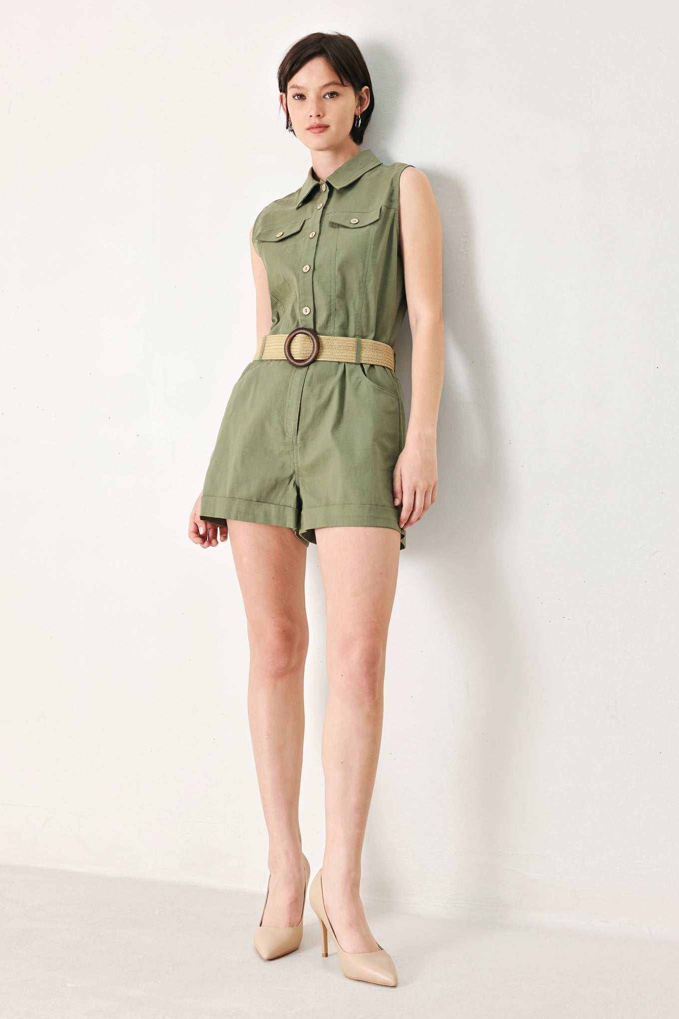 CUTIE EXPLORER WOVEN ROMPER