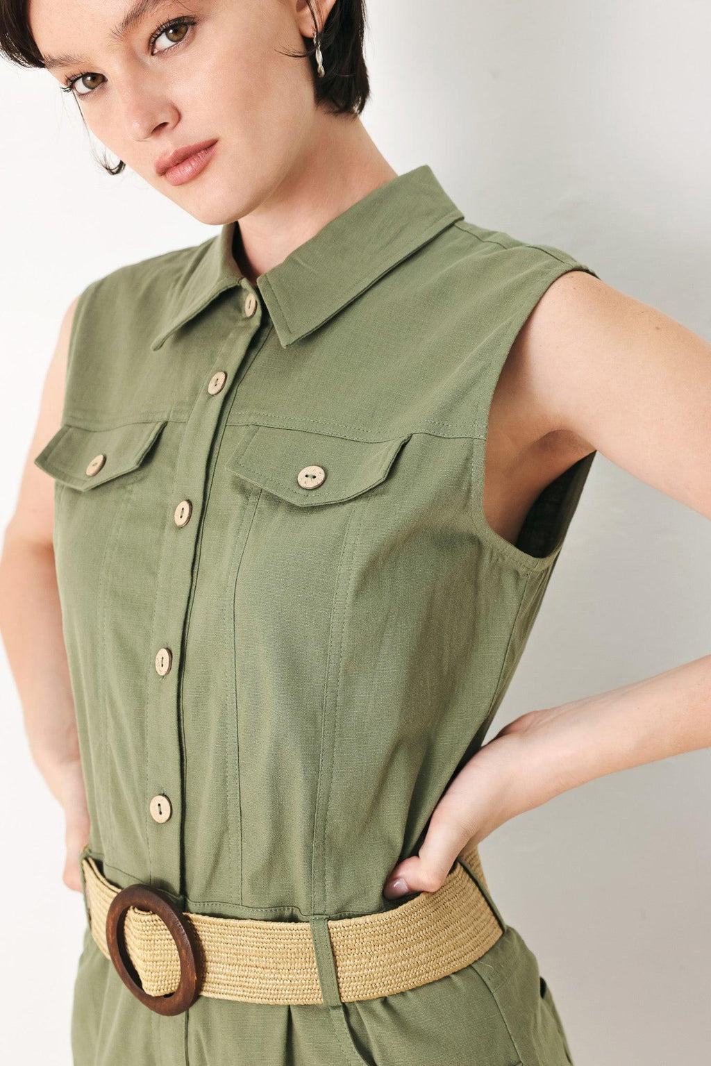 CUTIE EXPLORER WOVEN ROMPER Flying Tomato