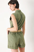 CUTIE EXPLORER WOVEN ROMPER Flying Tomato