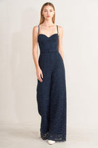 EVENING MUSE WOVEN LACE JUMPSUIT Flying Tomato