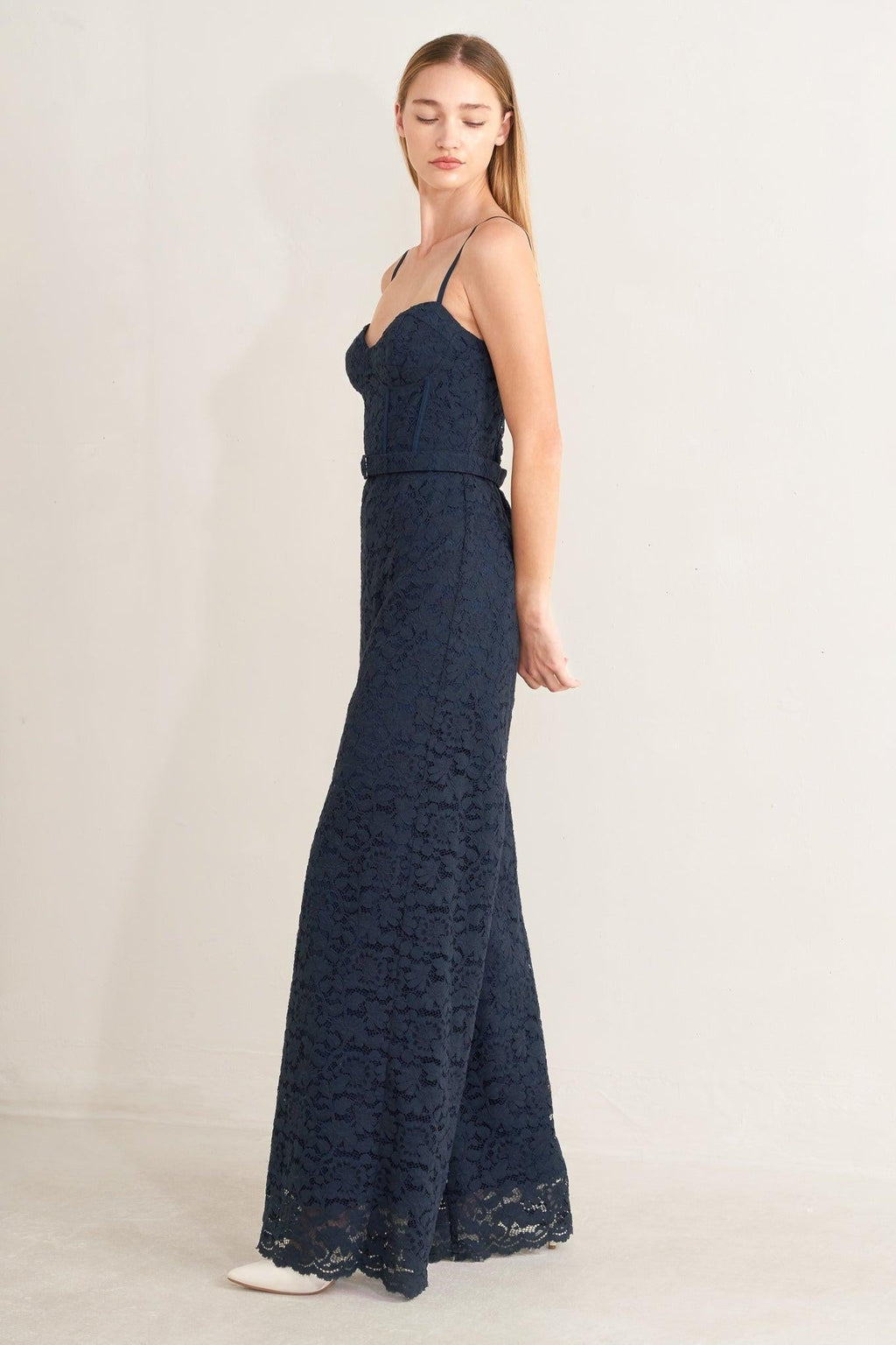 EVENING MUSE WOVEN LACE JUMPSUIT Flying Tomato