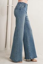 NO SECOND THOUGHT WASHED DENIM PANTS Flying Tomato