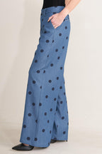[PREORDER] MIDNIGHT POLKA WOVEN PANTS Flying Tomato