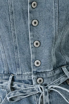 RELAXED CHIC DENIM ROMPER Flying Tomato