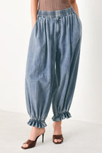 EASY VOLUME DENIM GENIE PANTS Flying Tomato