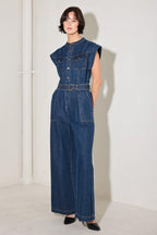 TRUE BLUE LOVE DENIM JUMPSUIT Flying Tomato